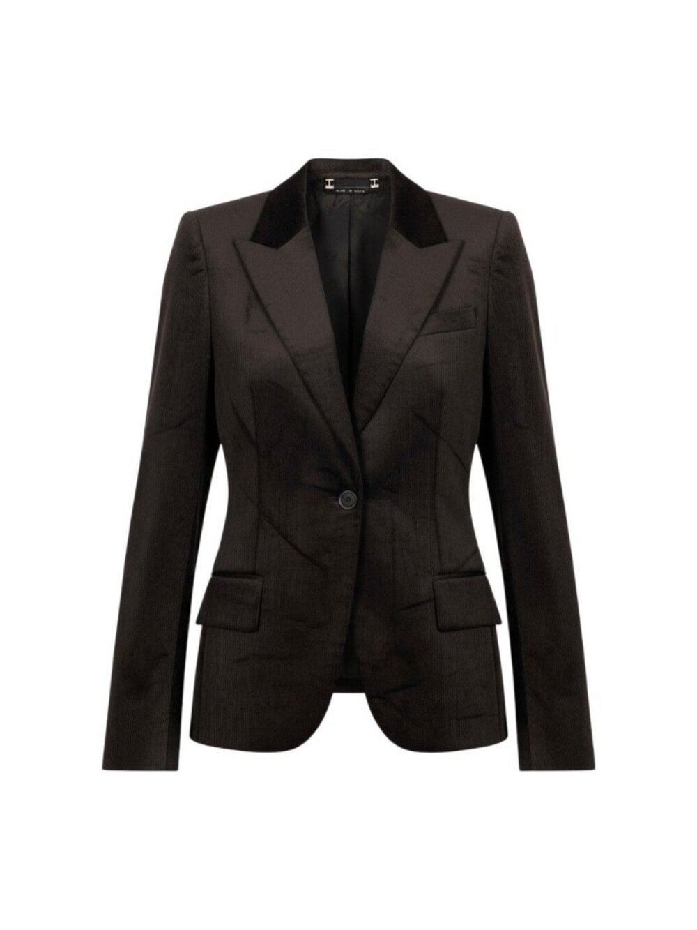 Gucci Velour Tailored Jacket Peak Lapel Brown Cotton 40